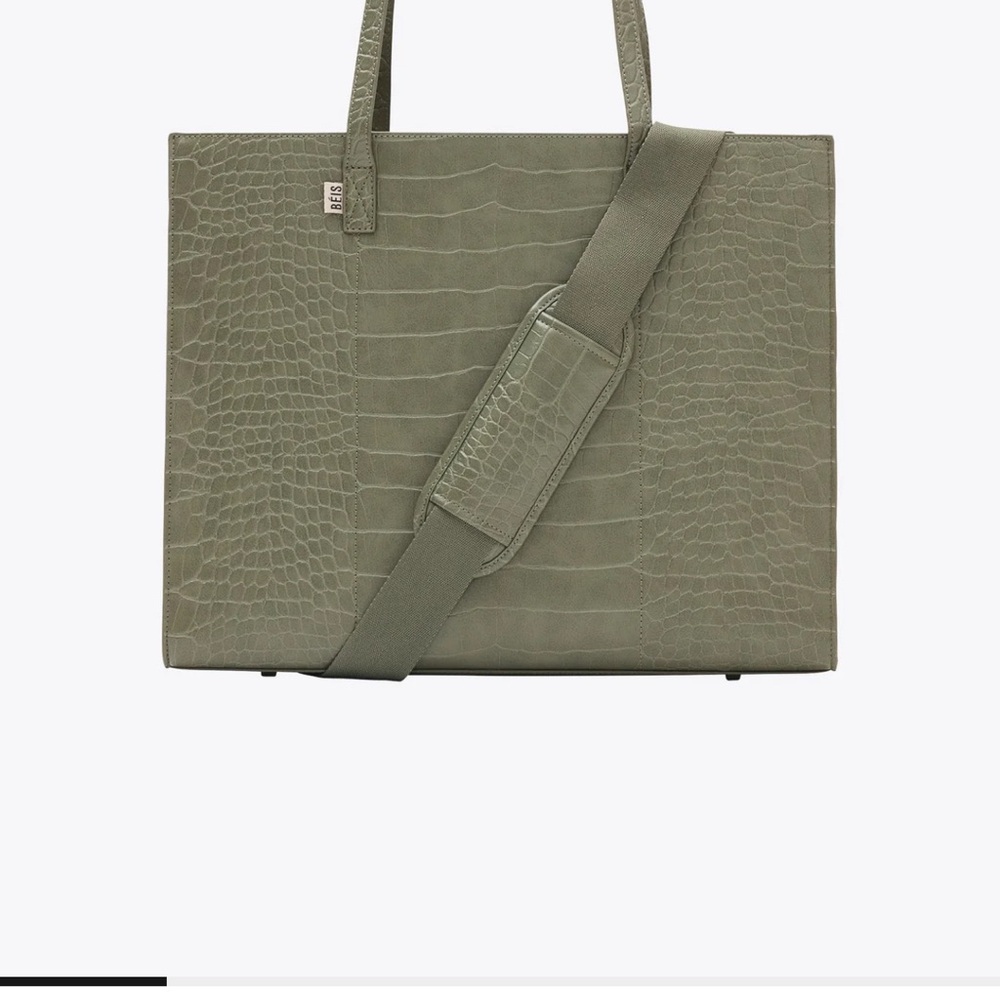 Beis Large Work Tote in Olive